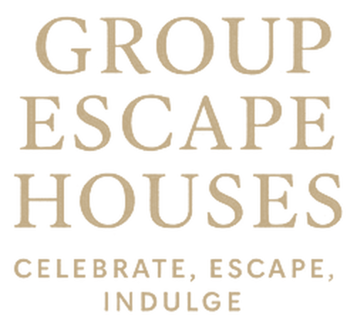 Group Escape Houses logo in gold lettering — partner for silent disco hire bookings at group weekend breaks