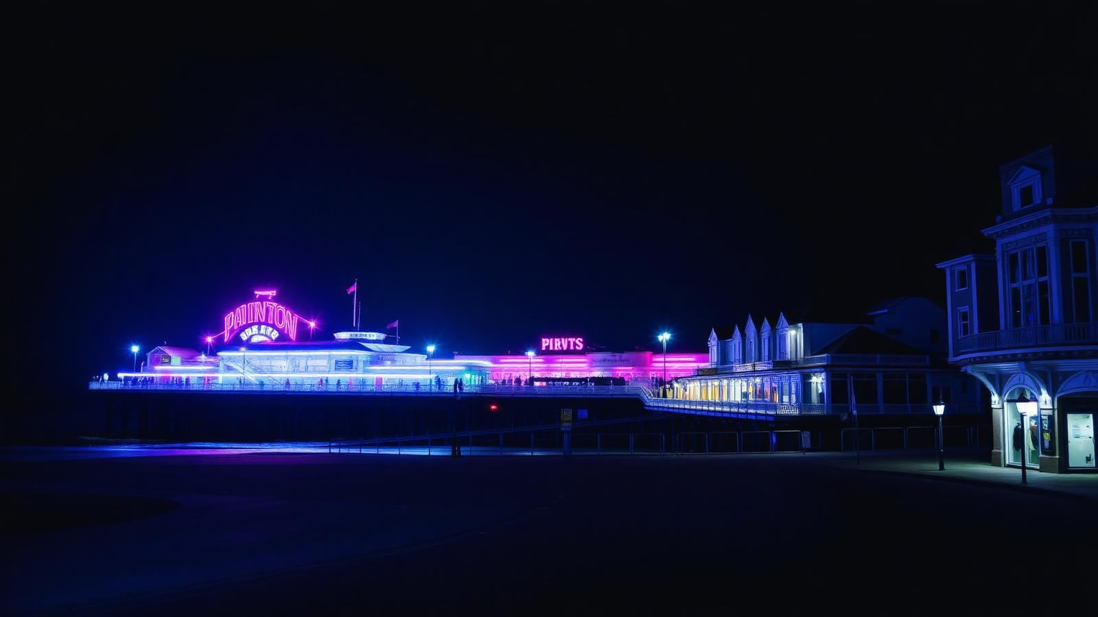 Silent disco hire Paignton — glowing NO NOISE LED headphones near Paignton Pier